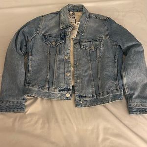 Zara jean jacket fur lined